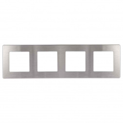Рамка 4-постовая ЭРА 12 сатин алюминий 12-5104-03 Б0052531
