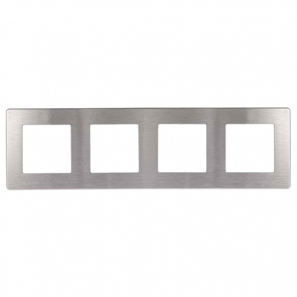 Рамка 4-постовая ЭРА 12 сатин алюминий 12-5104-03 Б0052531