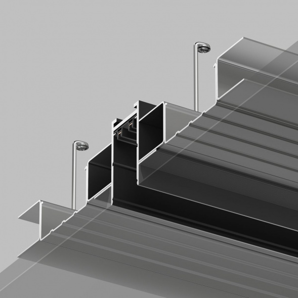 Шинопровод встраиваемый однофазный Denkirs Smart Hide TR2013-BK
