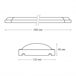 Настенно-потолочный светодиодный светильник Gauss WLF-4 844611218
