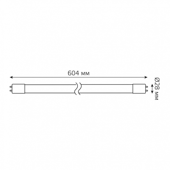 Лампа светодиодная Gauss G13 10W 6500K матовая 93030