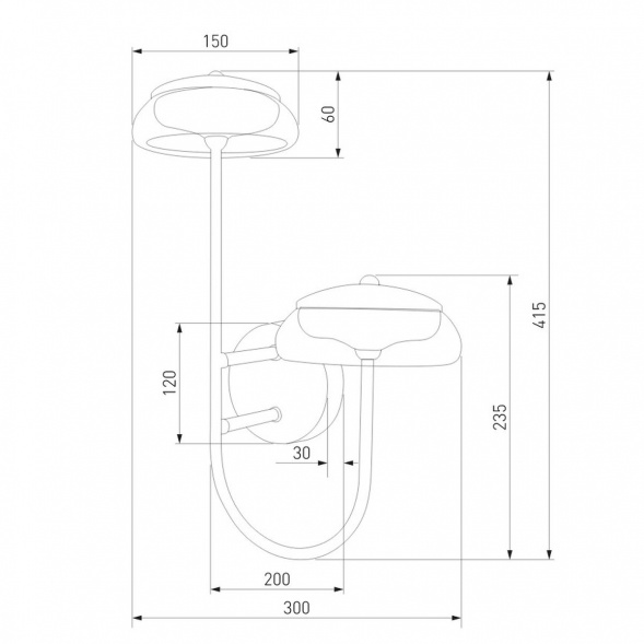 Бра Eurosvet Fungo 50388/2 LED черный
