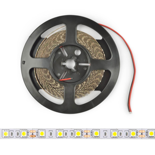 Светодиодная лента (UL-00004371) Uniel 7,2W/m 30LED/m 5050SMD RGB 5M ULS-M22-5050-30LED/m-10mm-IP20-DC12V-7,2W/m-5M-RGB PROFI