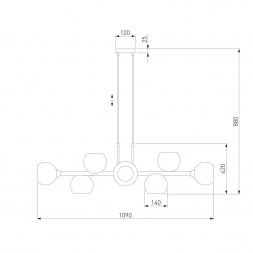 Подвесная люстра Eurosvet Roger 70113/8 дымчатый