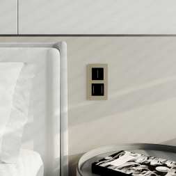 Сенсорный умный выключатель двуклавишный Werkel черный W4523008 4690389197963