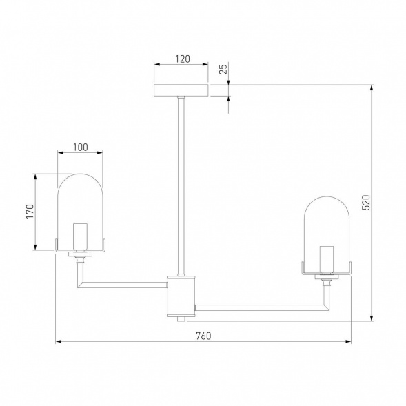 Подвесная люстра Eurosvet Pluto 60156/8 хром