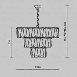 Подвесная люстра Maytoni Puntes MOD043PL-18G