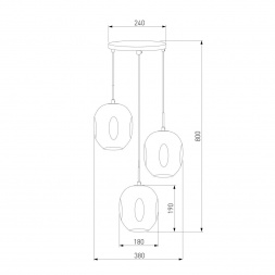 Подвесной светильник Eurosvet Mill 50195/3 черный жемчуг