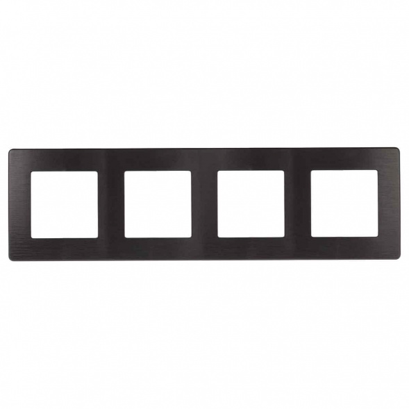 Рамка 4-постовая ЭРА 12 сатин антрацит 12-5104-05 Б0052533
