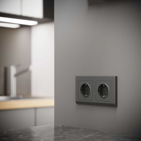 Рамка Werkel Stark на 2 поста графит W0021864 4690389194504