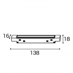 Коннектор прямой Italline Atom IT012-5040 black
