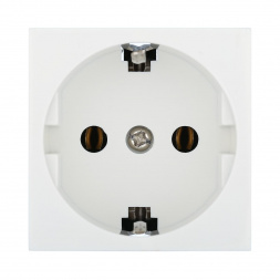 Розетка LK Studio с з/к, без шторок (белый) LK45 851304