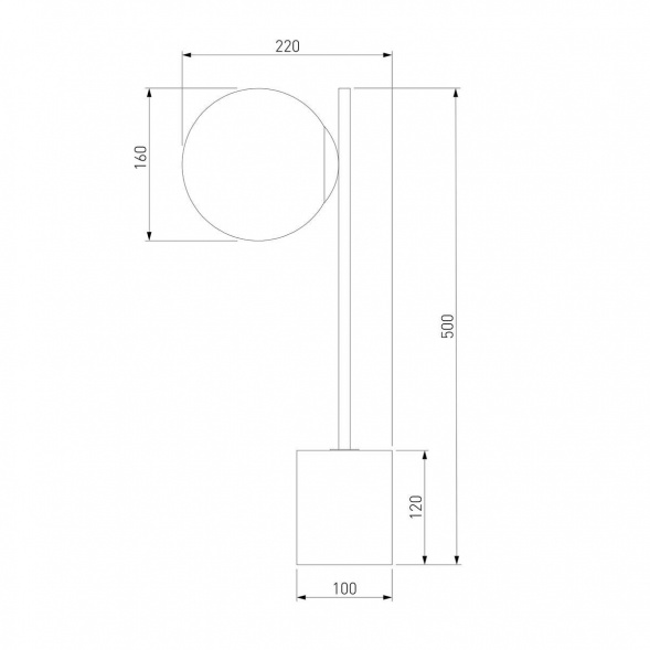 Настольная лампа Eurosvet Marbella 01157/1 черный