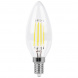 Лампа светодиодная филаментная Feron E14 11W 6400K прозрачная LB-713 38231