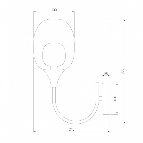 Бра Eurosvet Spritz 70218/1 латунь