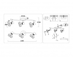 Настенно-потолочный спот Ambrella light TRADITIONAL TR8657