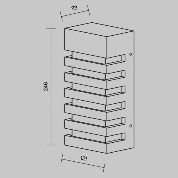 Бра Maytoni Outdoor O034WL-01B