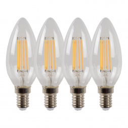 Лампа светодиодная диммируемая Lucide E14 4W 2700K прозрачная 49023/14/60