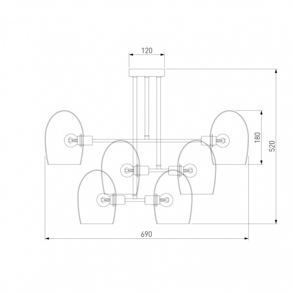 Подвесная люстра Eurosvet Gardie 70141/6 хром