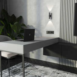 Выключатель Werkel Hammer двухклавишный черный W1220008 4690389162329