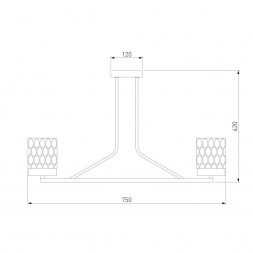 Потолочная люстра Eurosvet Calle 60127/8 хром