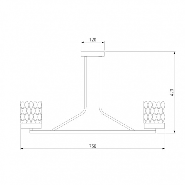 Потолочная люстра Eurosvet Calle 60127/8 хром