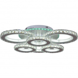 Потолочная светодиодная люстра Reluce 03900-0.3-3+3B WH+CR (RGB)