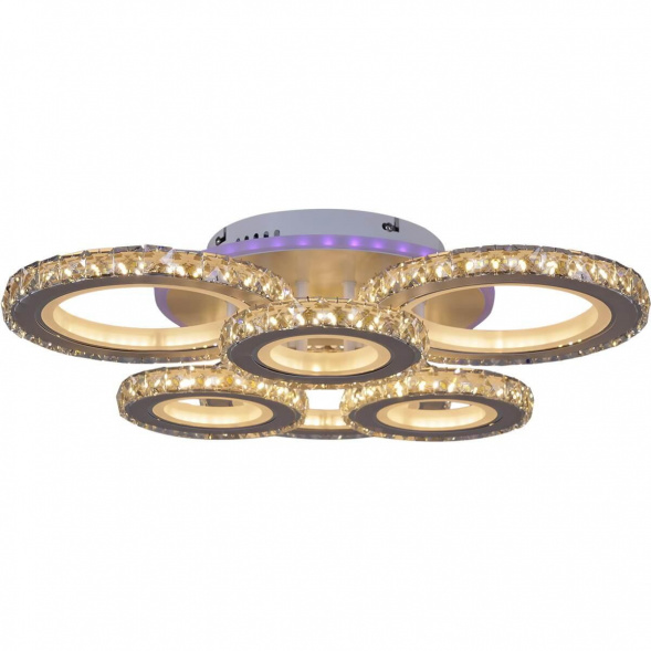 Потолочная светодиодная люстра Reluce 03900-0.3-3+3B WH+CR (RGB)