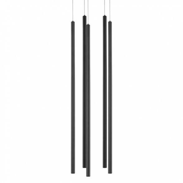 L5T747447 Люстра TUBO LED 25W 1600LM 25G ЧЕРНЫЙ 4000K