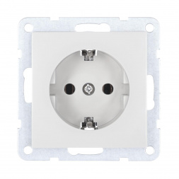 Розетка LK Studio с з/к, без шторок (белый) LK60 863104-1