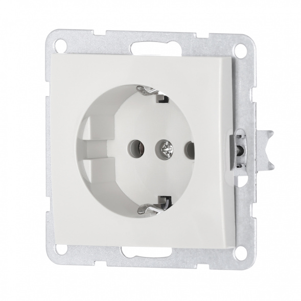 Розетка LK Studio с з/к, без шторок (белый) LK60 863104-1