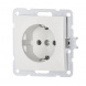 Розетка LK Studio с з/к, без шторок (белый) LK60 863104-1