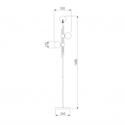 Торшер Eurosvet Volver 01383/3 латунь