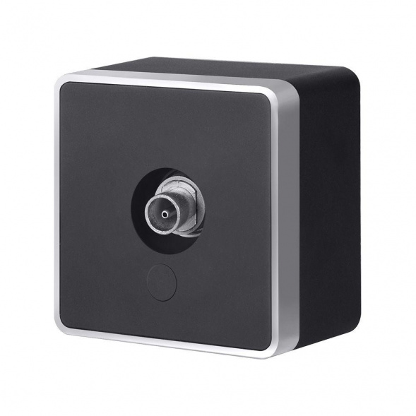 W5083034/ ТВ-розетка оконечная Gallant (черный с серебром)