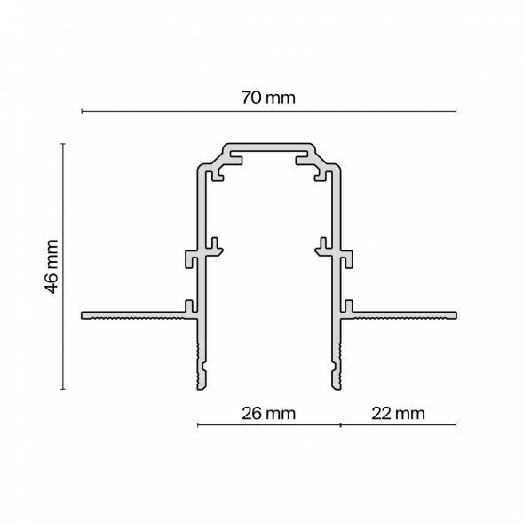 Шинопровод встраиваемый под ГКЛ Maytoni Technical Exility Busbur TRX034-422.12W
