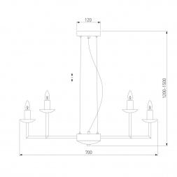 Подвесная люстра Eurosvet Cariso 60150/10 хром