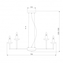 Подвесная люстра Eurosvet Cariso 60150/10 хром