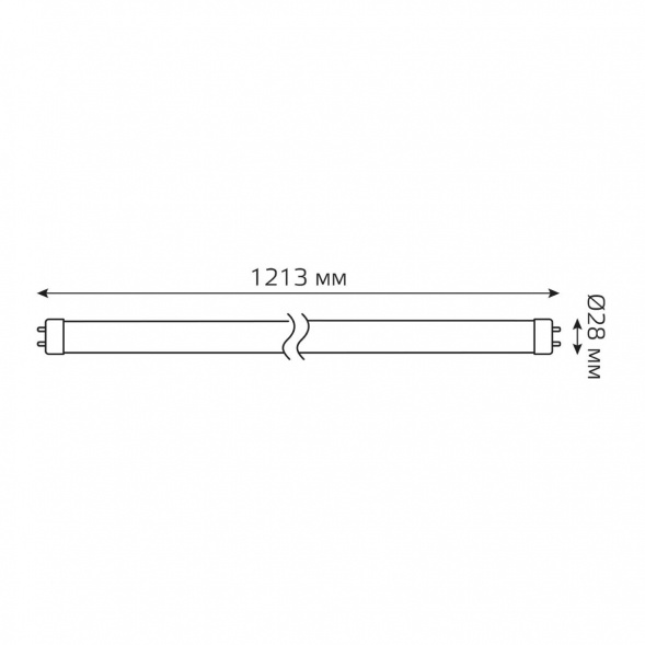 Лампа светодиодная Gauss G13 20W 6500K матовая 93039