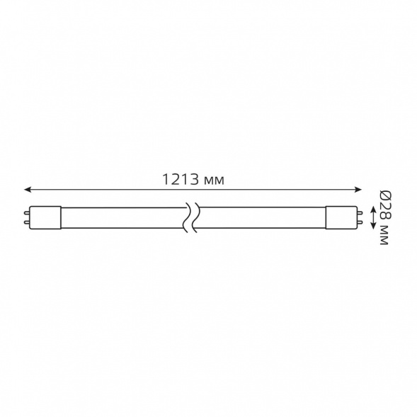 Лампа светодиодная Gauss G13 20W 6500K матовая 93039
