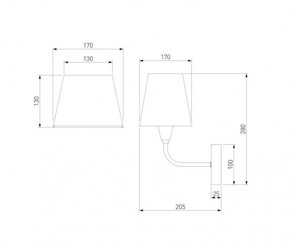 Бра Eurosvet Milos 60153/1 никель