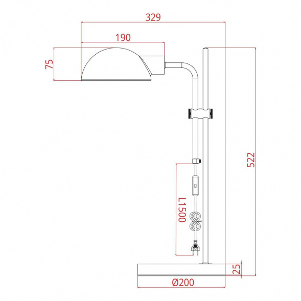 Настольная лампа Arte Lamp Zetta A7055LT-1BK