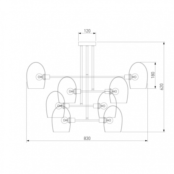 Подвесная люстра Eurosvet Gardie 70141/8 хром