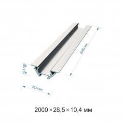 Профиль угловой накладной серебро 2м. Apeyron 08-03-01