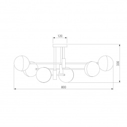Потолочная люстра Eurosvet Nuvola 70129/6 латунь