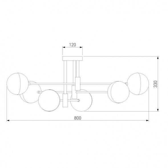 Потолочная люстра Eurosvet Nuvola 70129/6 латунь