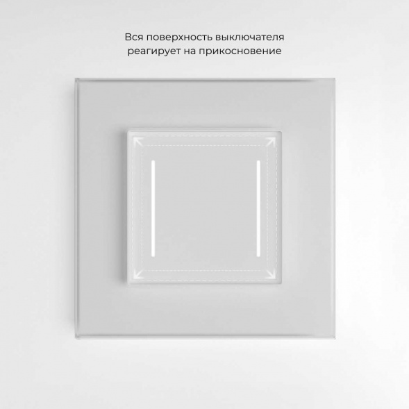 Выключатель Werkel сенсорный двухклавишный с подсветкой белый W4522001 4690389198021