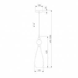 Подвесной светильник Eurosvet Ilario 50202/1 пурпурный