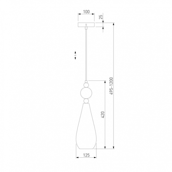 Подвесной светильник Eurosvet Ilario 50202/1 пурпурный