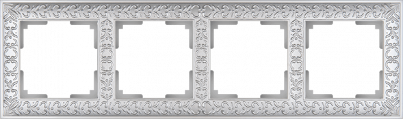 Рамка Werkel Antik на 4 поста жемчужный WL07-Frame-04 4690389063527