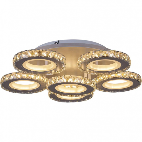 Потолочная светодиодная люстра Reluce 03900-0.3-5+1A WH+CR (RGB)